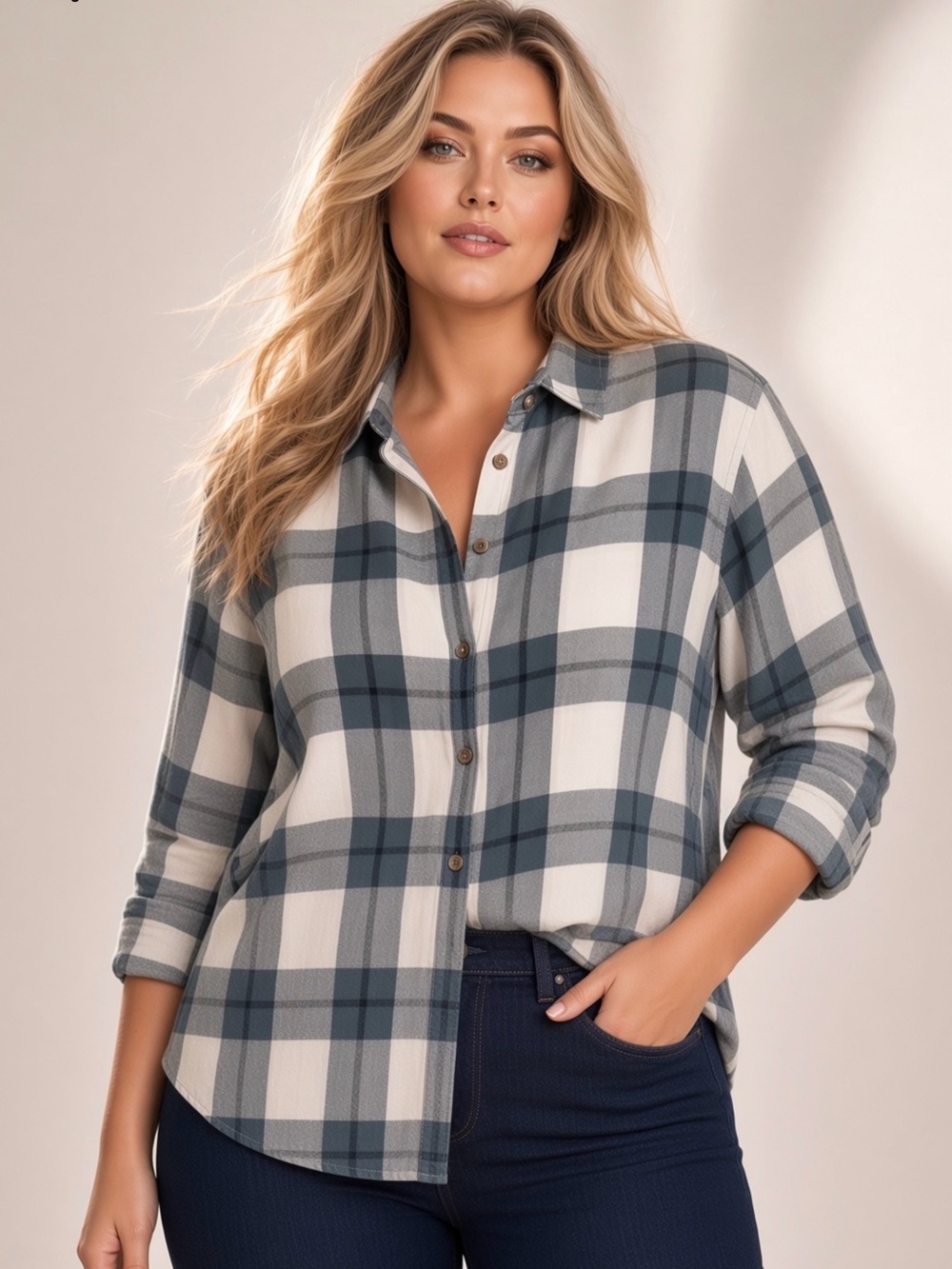 Jachs girlfriend New York long sleeve soft flannel shirt